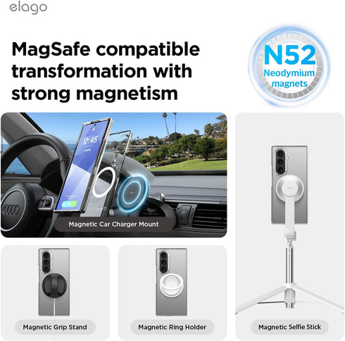 elago Samsung Galaxy Z Fold 7 Case Magnetic Clear